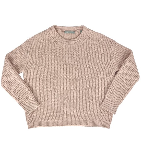 Vince Peach Ribbed Crewneck Sweater - Picture 1 of 5